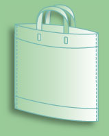 Plastiktaschen mit flexibler Schlaufe, mit oder ohne Bodenfalte und Randumschlag