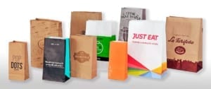 Papiertaschen ohne Henkel, Blockbodenbeutel