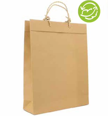 Nachhaltige Öko-Papiertasche, braun