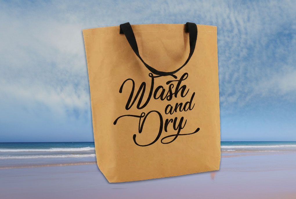 waschbare Papiertasche mit Logodruck