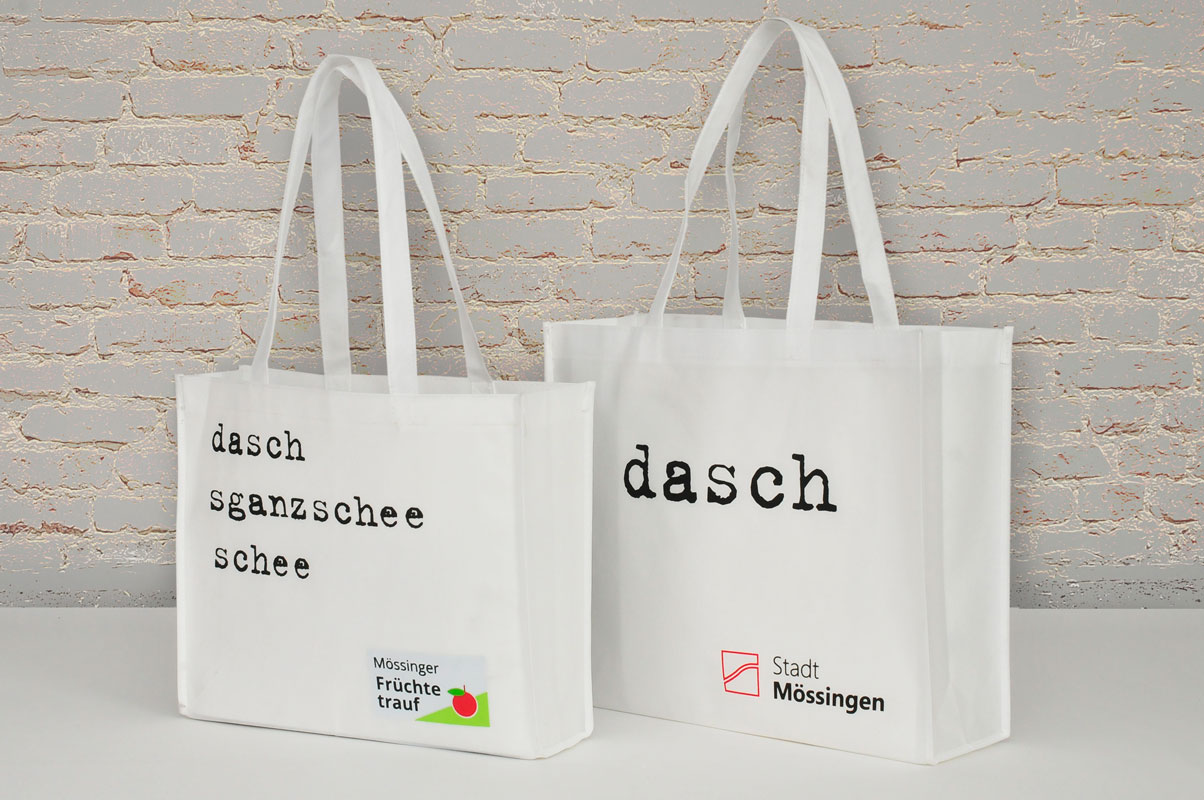 Promotion Bags mit non woven shoppen als Städtewerbung
