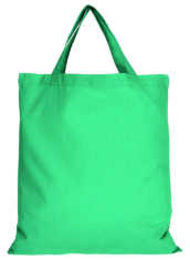 Baumwolltasche Smaragd,, kurze Henkel, Baumwolltaschen bedrucken