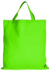 Baumwolltasche hellgrün, kurze Henkel, Baumwolltaschen bedrucken