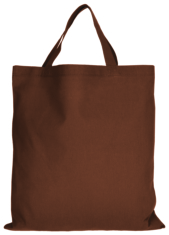 Baumwolltasche braun, kurze Henkel, Baumwolltaschen bedrucken