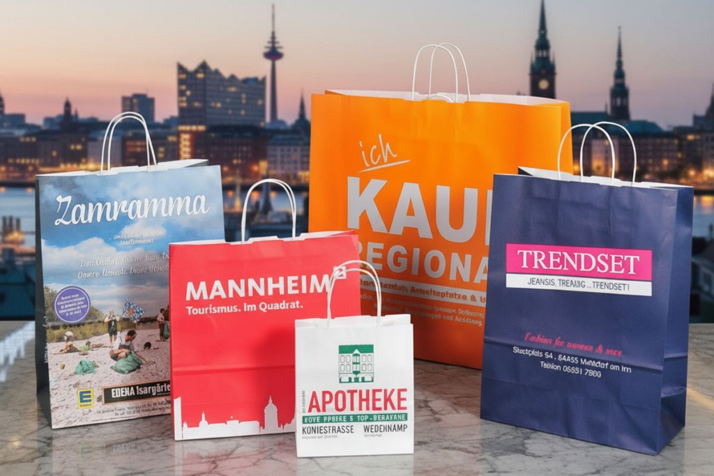 Papiertaschen mit Kordel selbst gestalten