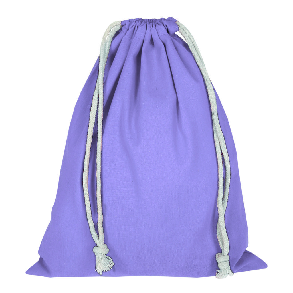 Baumwollbeutel Lavendel, Baumwollbeutel Mit Seitlicher Kordel, Baumwoll-zuziehbeutel