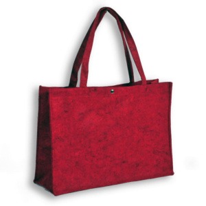 Große Filztasche Shopper, Bordeauxrot, Mit Druckknopf Bodeneinlage, Präsentationstasche
