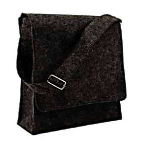 Filztasche Messenger Bag, schwarz