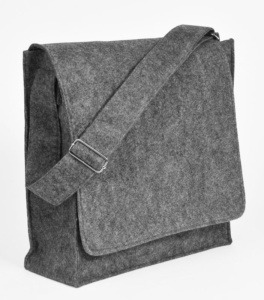 Filztasche Messenger Bag, Grau