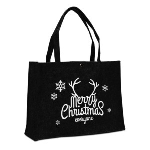 Filztasche Merry Christmas, Dunkelblau