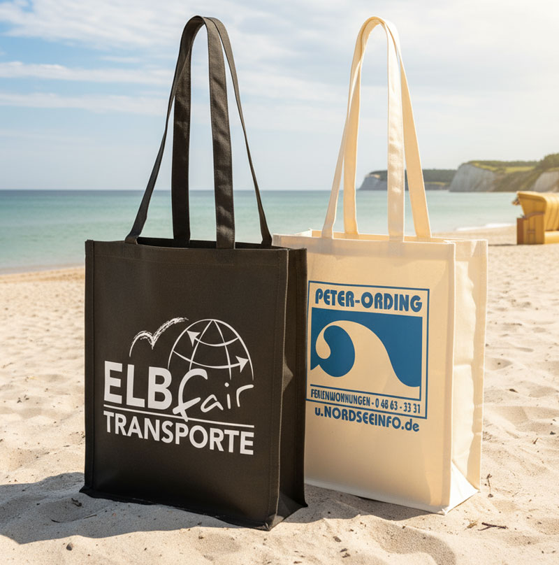 Canvas-Taschen natur / schwarz