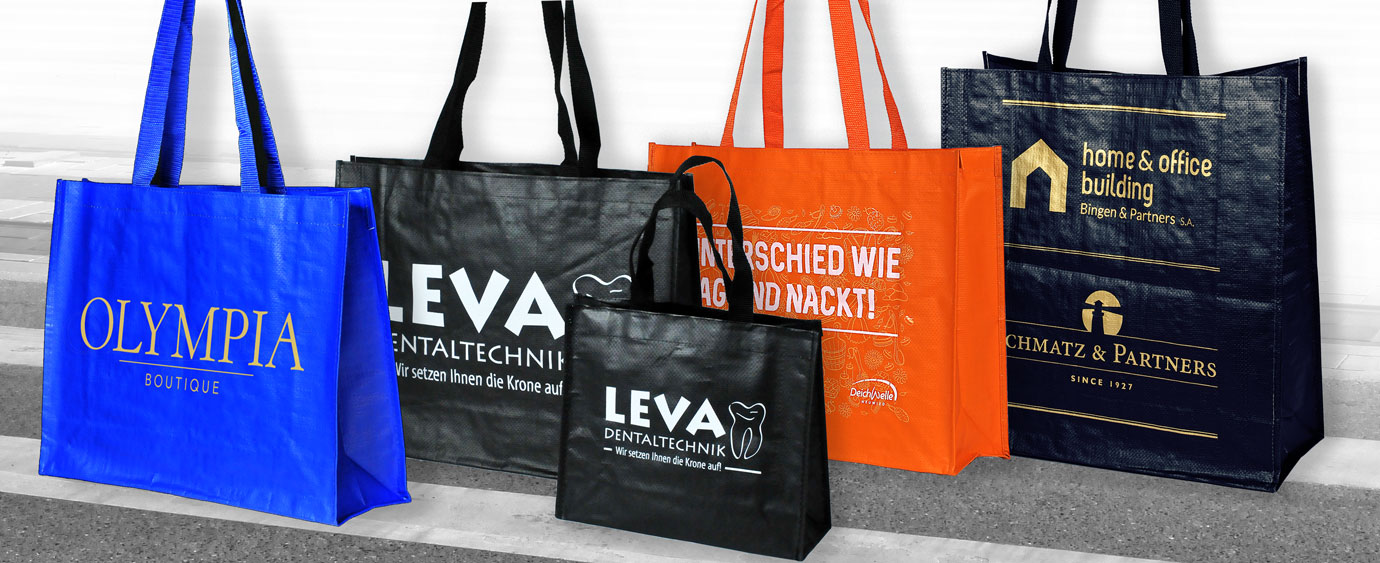 pp woven shopper Tragetaschen bedruckt