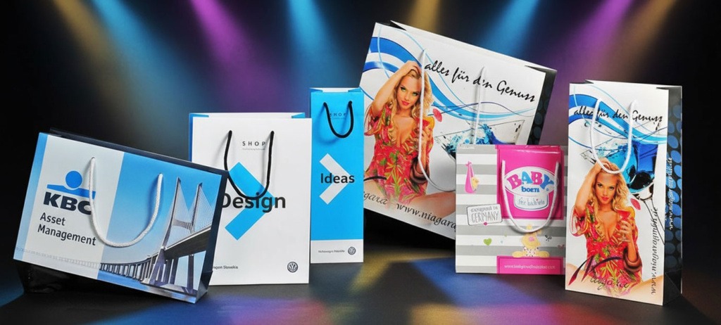 Hochwertige Papiertasche Roma mit Baumwollkordel in verschiedenen Größen