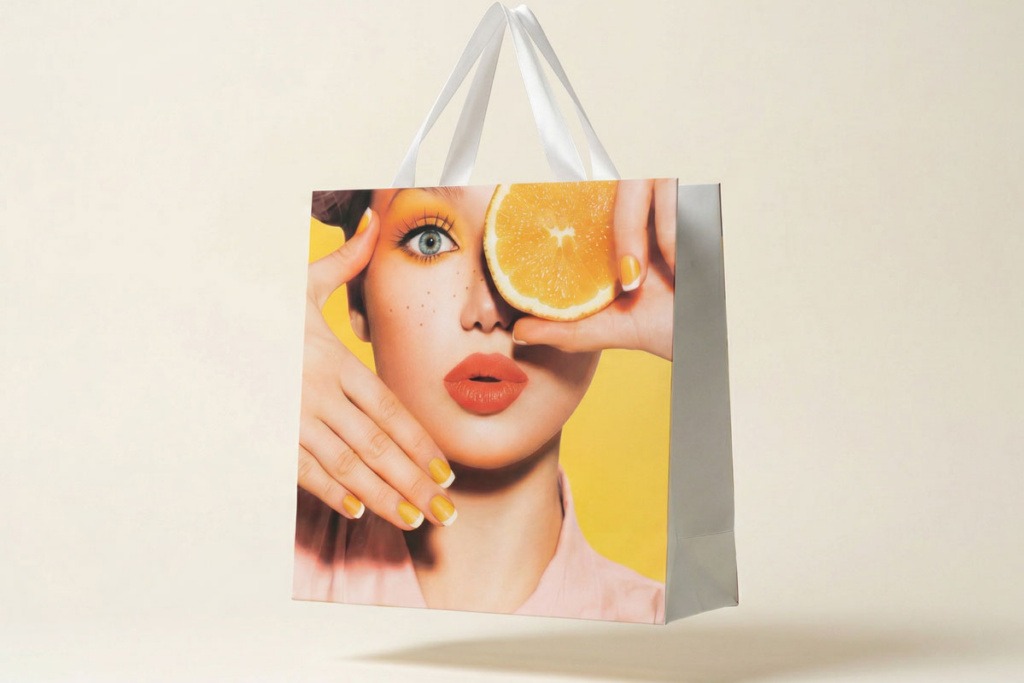 Edle Papiertasche mit Nylonband