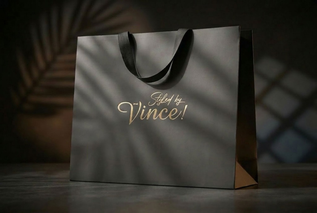 Hochwertige Papiertasche mit Nylonband