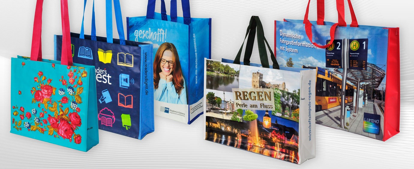 pp woven shopper mit druck, pp woven shopper bedrucken
