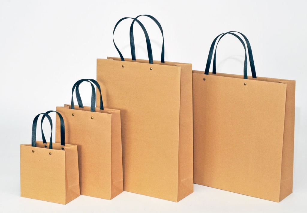 OEK121-124_Papiertaschen mit genietetem Papierband | Tragetaschen bedrucken