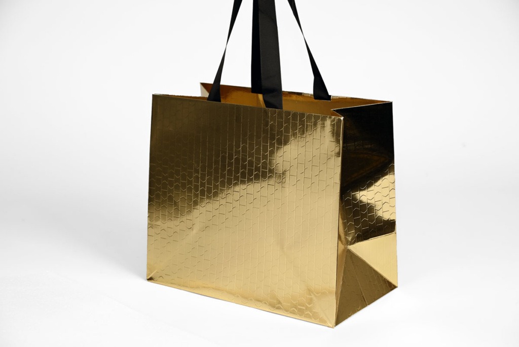 Papiertasche-goldmetallic | Tragetaschen bedrucken