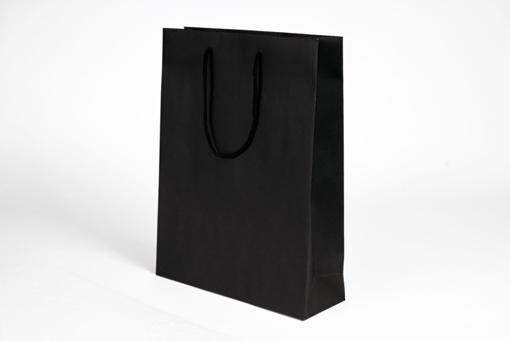 schwarze-Papiertasche-mittel | Tragetaschen bedrucken